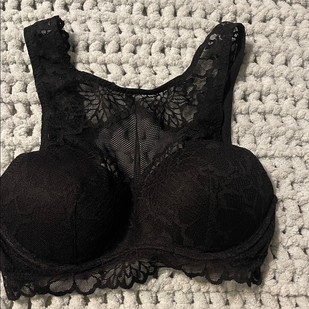 PINK Victoria's Secret Elegant Black Lace Bra
